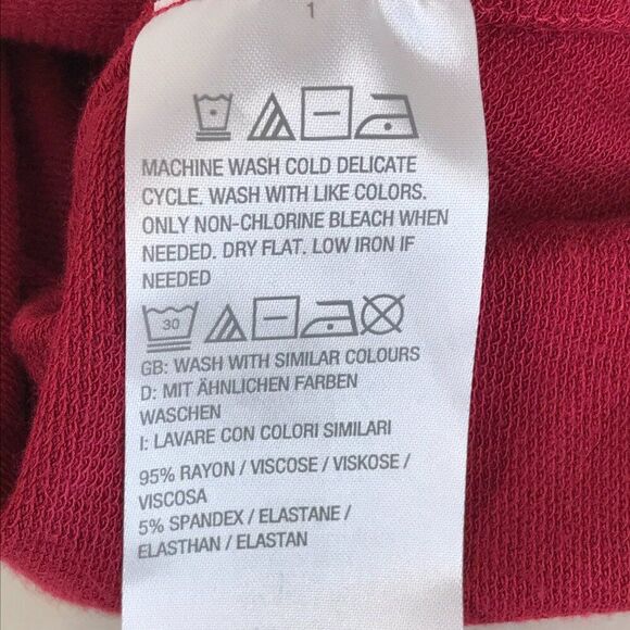 Susan Graver Weekend Cozy Jersey Knit Tunic Women's Plus 1X Petite Red Pockets - Picture 10 of 12